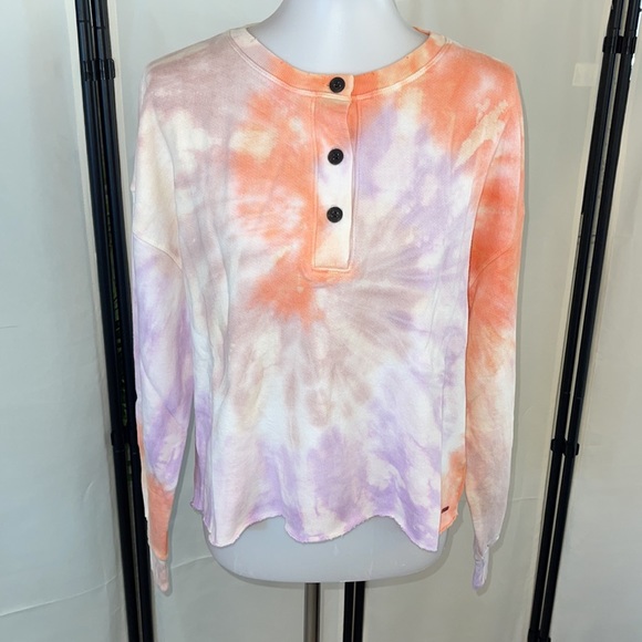 N.Philanthropy Harleen cropped tie-dye sweatshirt Size Medium NWT - Picture 3 of 17